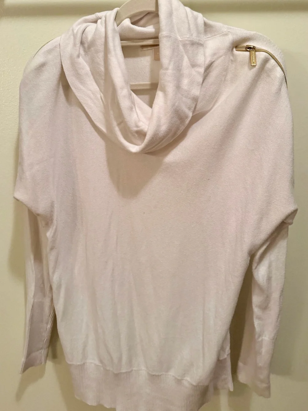 Michael Kors White Medium Cowl Neck Sweater